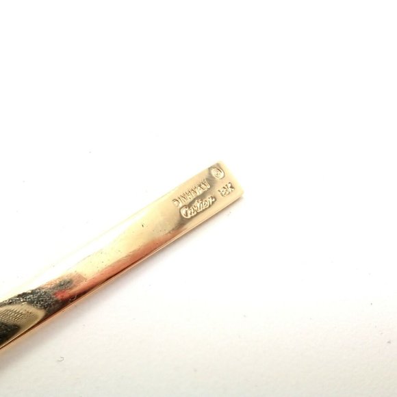 Rare! Vintage Authentic Cartier Dinh Van 18k Yellow Gold Long Quill Brooch Pin - Picture 11 of 12